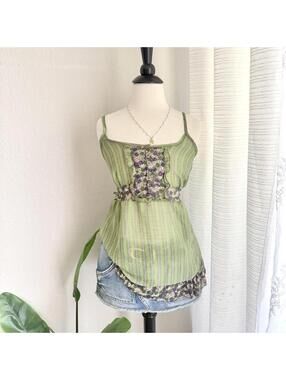 Euro Vintage Cottagecore Floral Cami